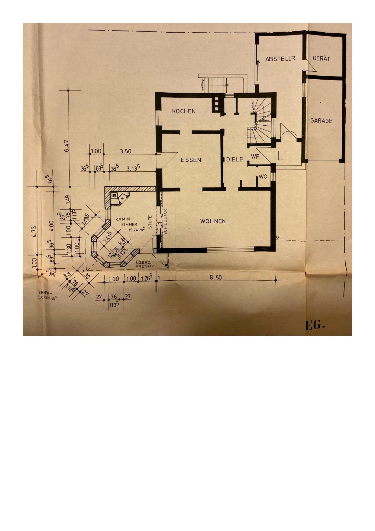 Bauplan Erdgeschoss